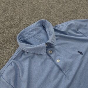 Polo Ralph Lauren Polo Shirt Mens Large Blue Performance Stretch Pony Golf